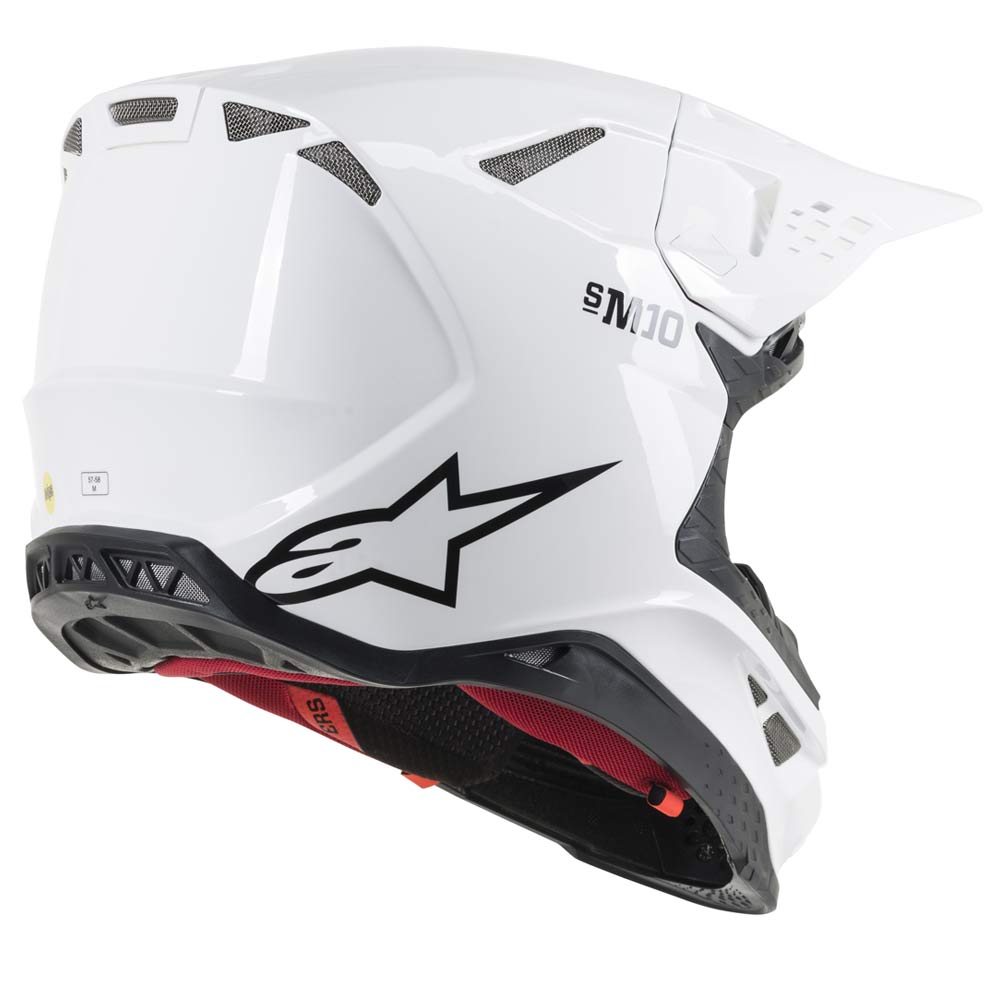 ALPINESTARS Supertech M10 Solid Motocross Helm weiss