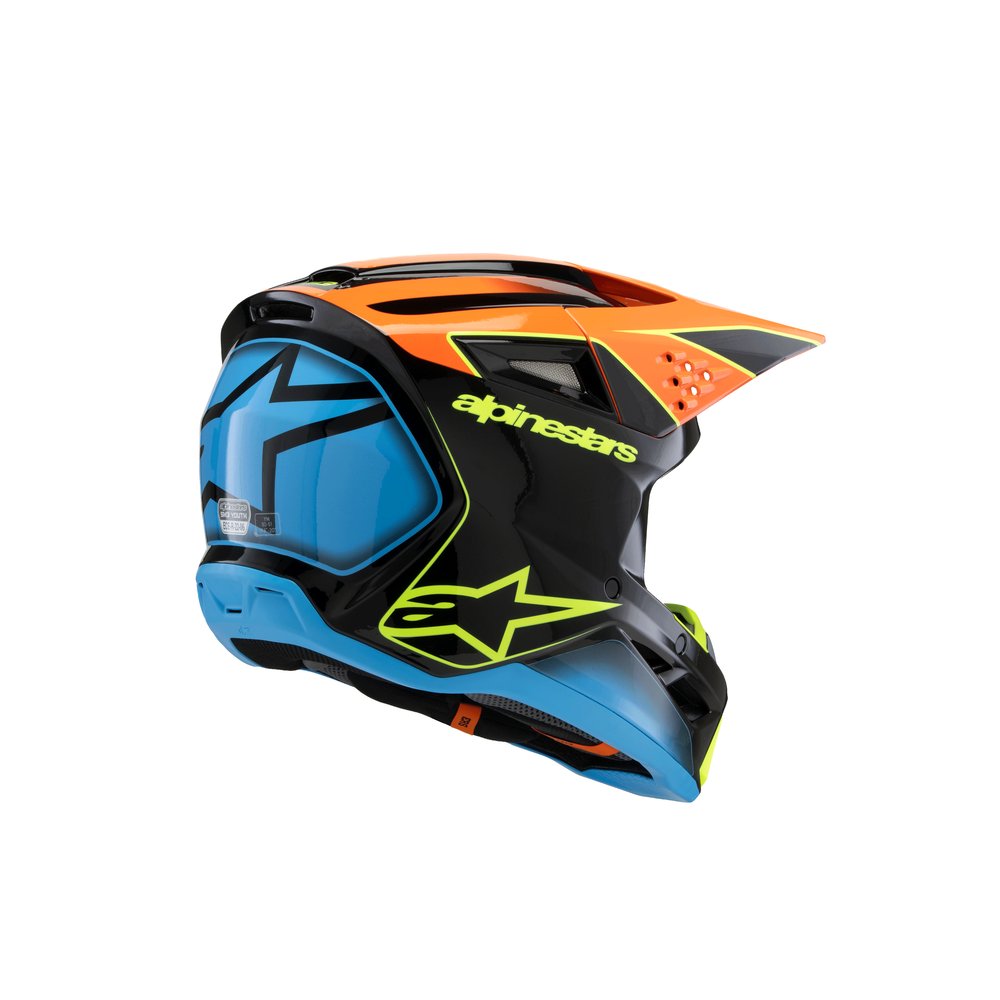 ALPINESTARS Supertech M3 Fray Youth Monster Kinder Motocross Helm schwarz orange gelb ALPINESTARS Supertech M3 Fray Youth Monster Kinder Motocross Helm schwarz orange gelb