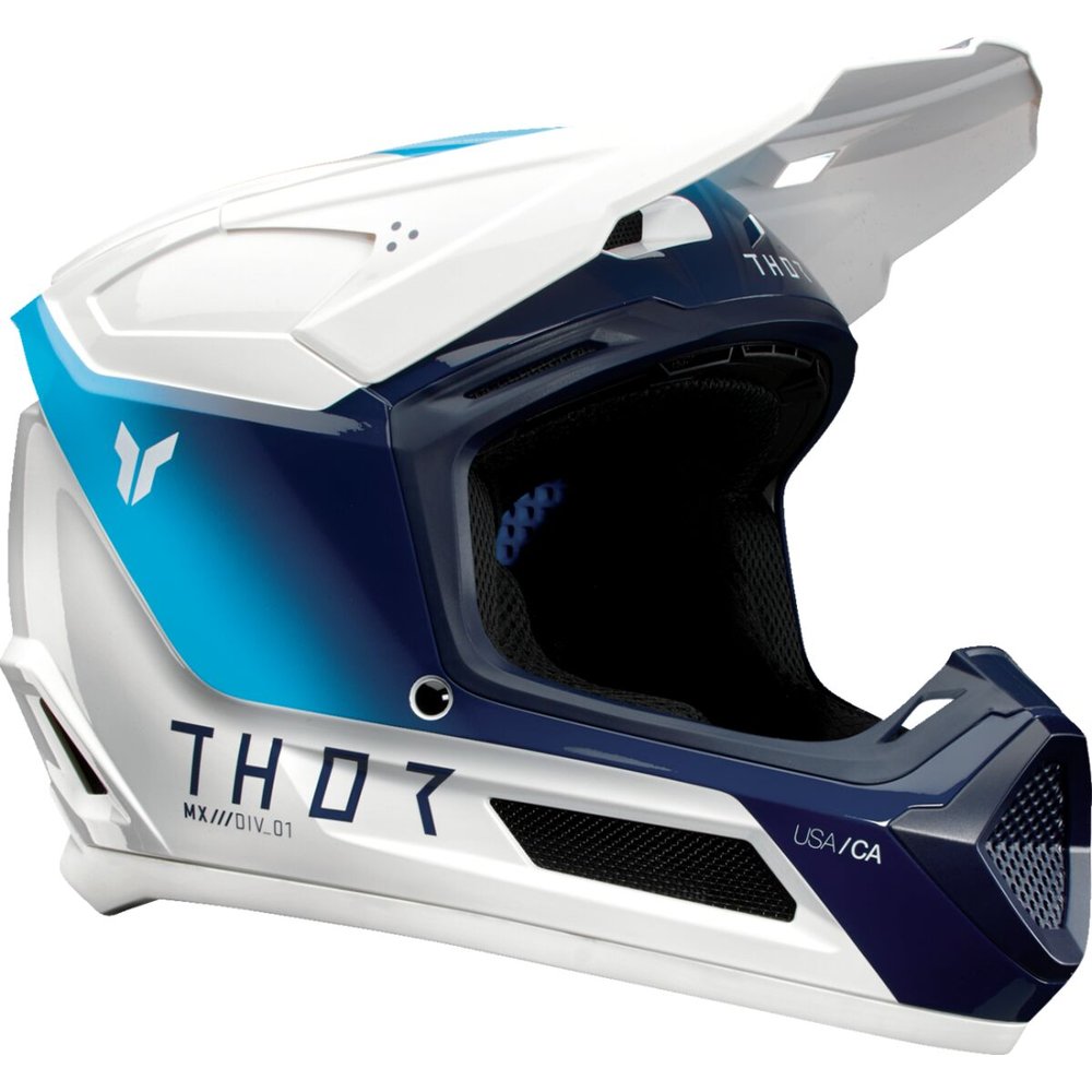 THOR Fleet Kinder Motocross Helm Storm weiss navy blau