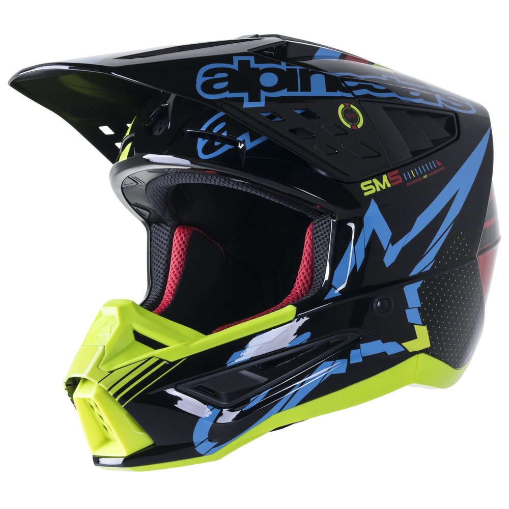 ALPINESTARS Supertech M5 Action Motocross Helm schwarz gelb