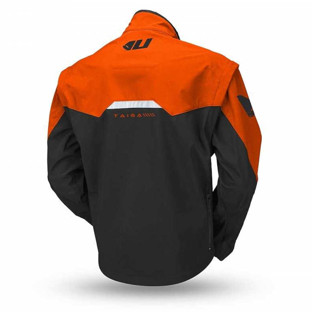 UFO Taiga Enduro Jacke mit abnehmbaren Ärmeln schwarz orange