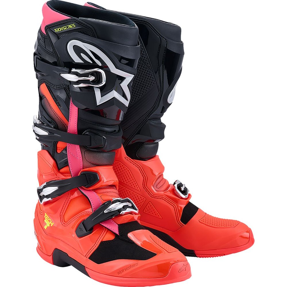 ALPINESTARS Tech 7 Motocross Stiefel schwarz/neon rot/neon pink