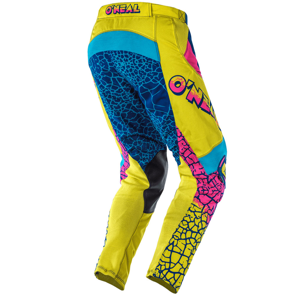 ONEAL Mayhem Crackle 91 Motocross Hose gelb weiss blau