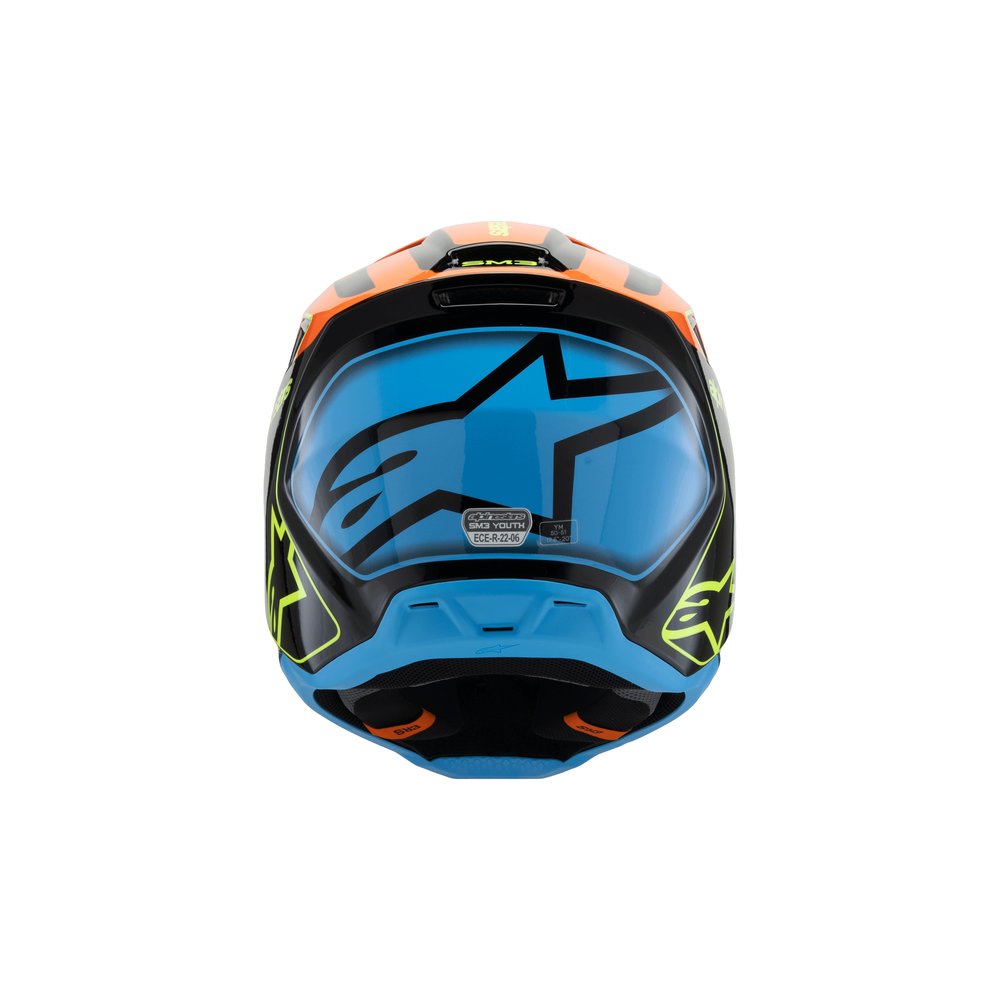 ALPINESTARS Supertech M3 Fray Youth Monster Kinder Motocross Helm schwarz orange gelb ALPINESTARS Supertech M3 Fray Youth Monster Kinder Motocross Helm schwarz orange gelb