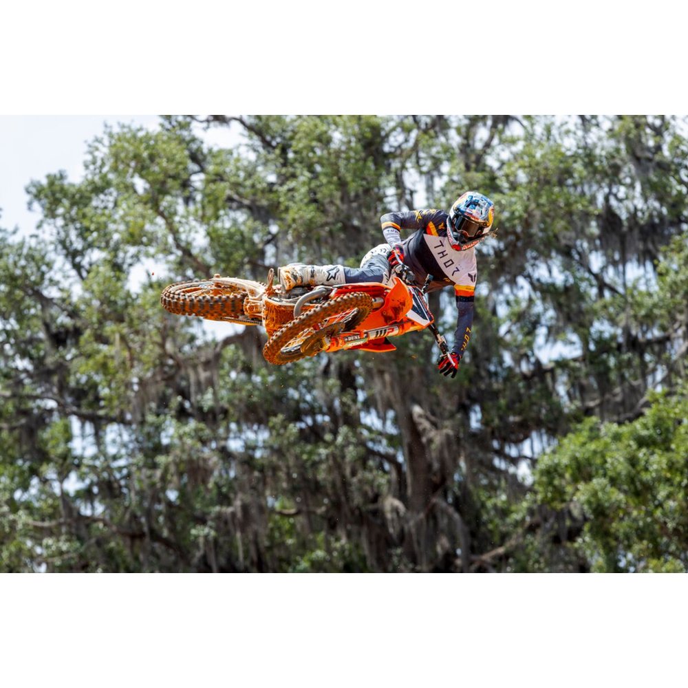 THOR Sportmode League Motocross Hose grau/gelb/weiss/orange