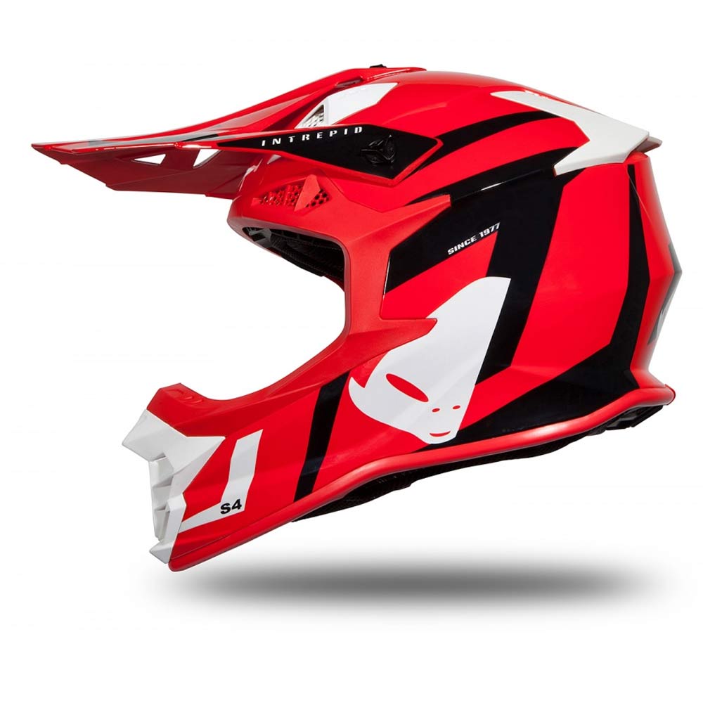 UFO Intrepid Motocross Helm rot schwarz glossy