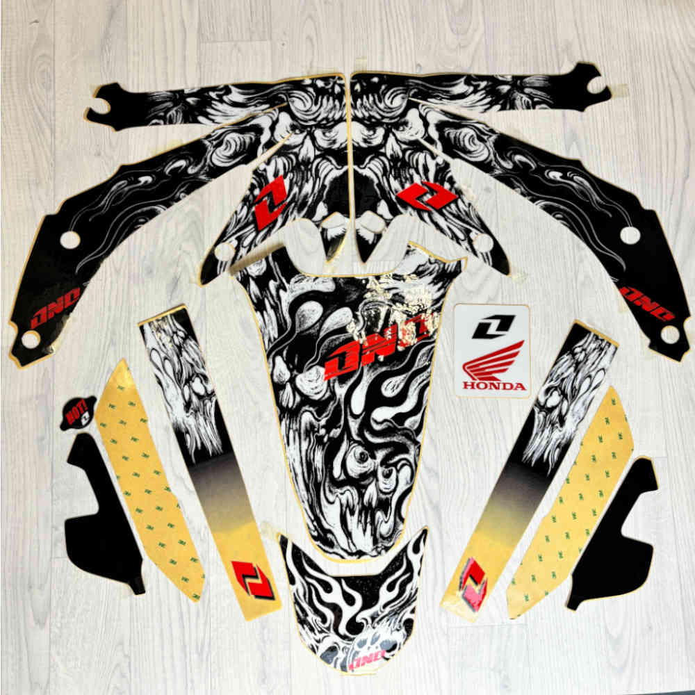 ONE INDUSTRIES Tattoo Slayer Dekorsatz passend für Honda CRF 450 05-07 schwarz