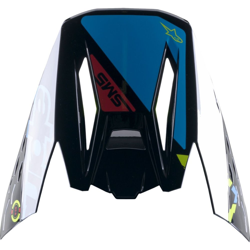 ALPINESTARS Helmschirm Supertech M5 Action schwarz/blau/gelb ALPINESTARS Helmschirm Supertech M5 Action schwarz/blau/gelb