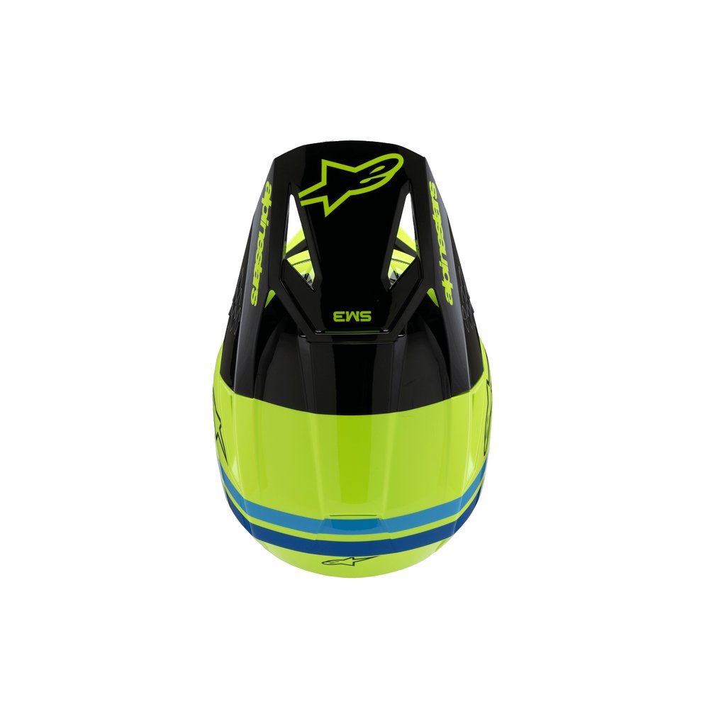 ALPINESTARS Supertech M3 Radium Youth Monster Kinder Motocross Helm gelb schwarz blau ALPINESTARS Supertech M3 Radium Youth Monster Kinder Motocross Helm gelb schwarz blau