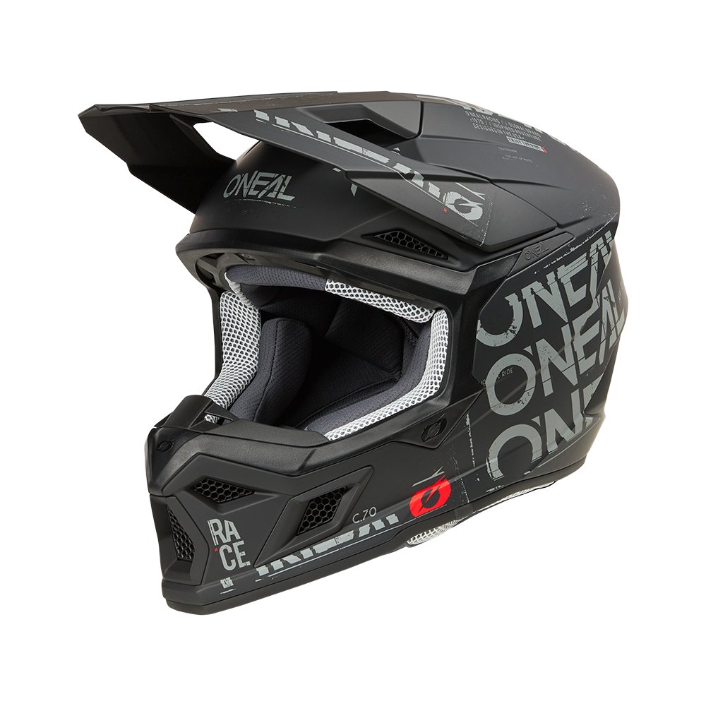 ONEAL 3SRS Motocross Helm Static schwarz grau ONEAL 3SRS Motocross Helm Static schwarz grau