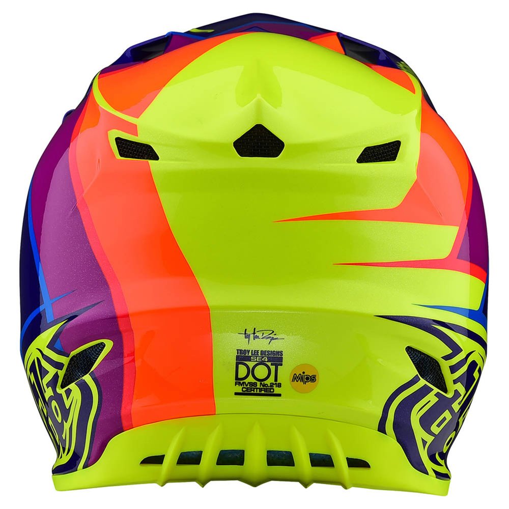 TROY LEE DESIGNS SE4 Beta Motocross Helm gelb violett