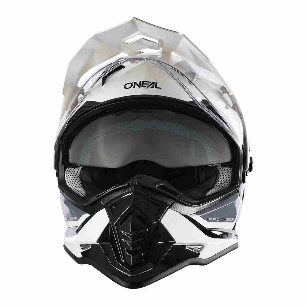 ONEAL Sierra R Enduro Motorrad Helm weiss schwarz grau