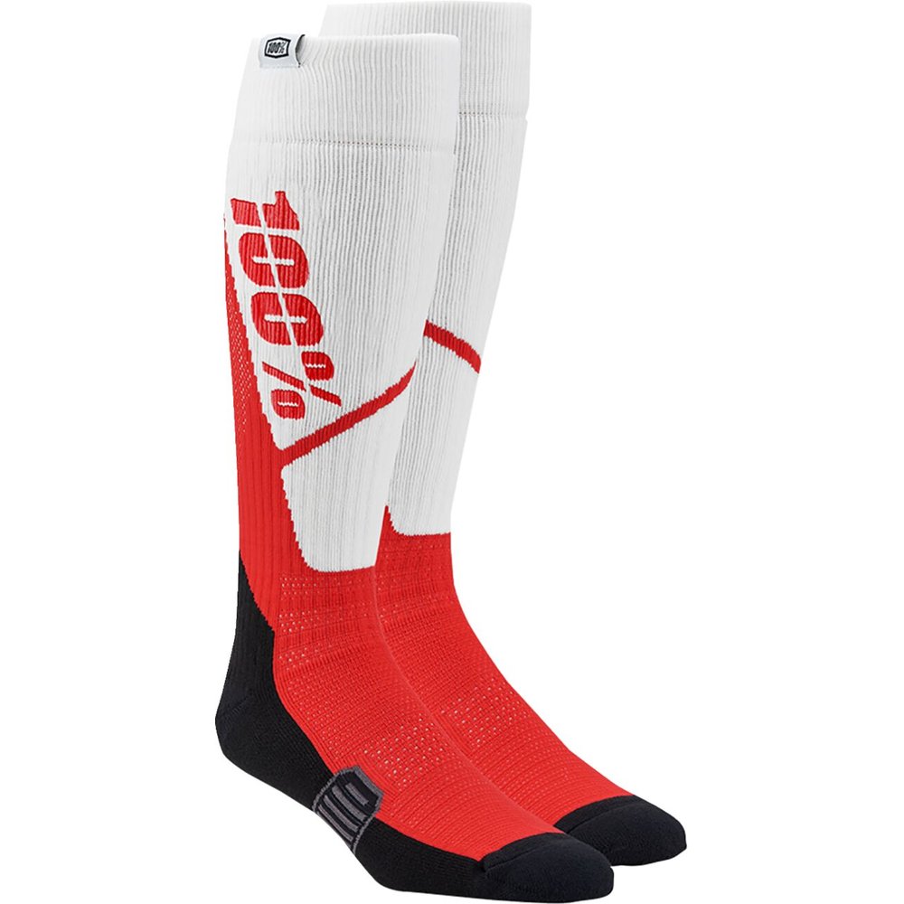 100% Torque Socken weiss rot
