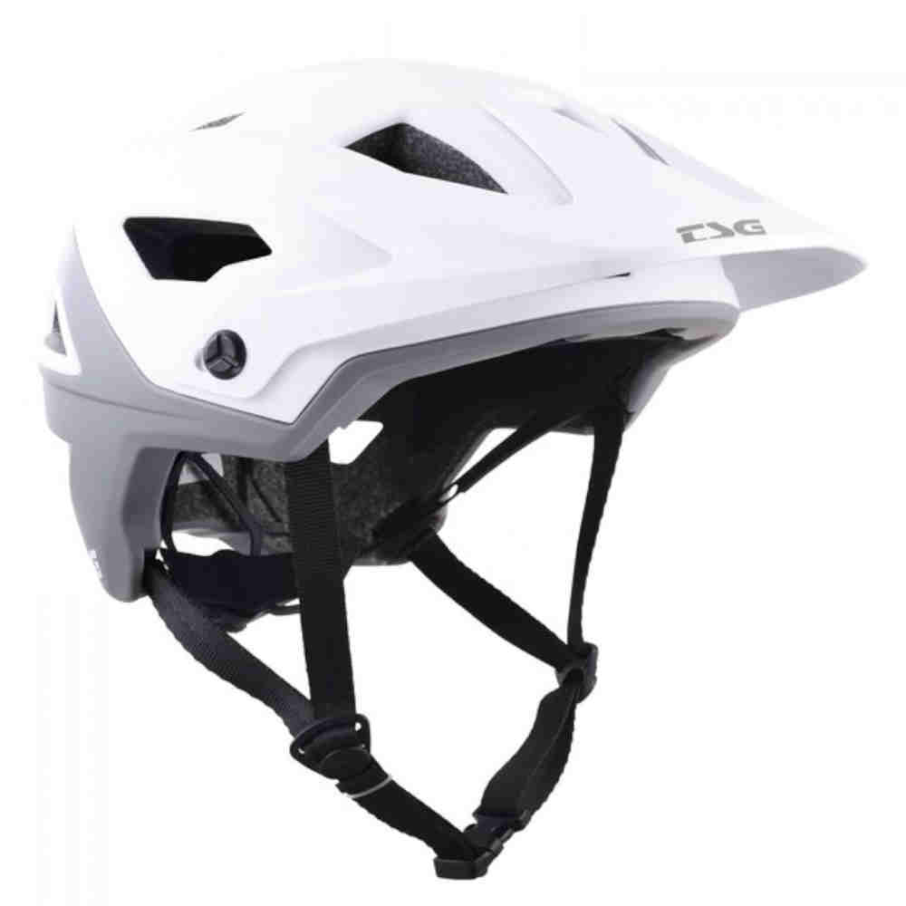 TSG Chatter Solid Color MTB Helm satin weiss grau