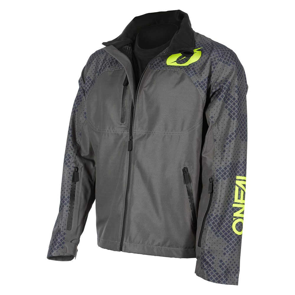 ONEAL Shore Rain Jacket V.22 MX MTB Regenjacke grau gelb