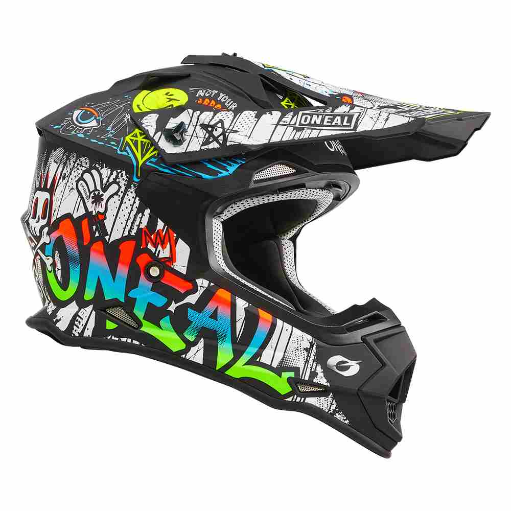 ONEAL 2SRS Rancid Motocross Helm schwarz weiss