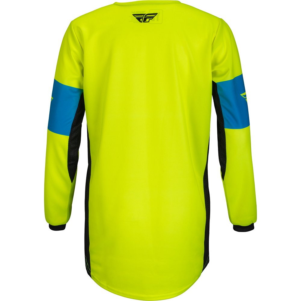 FLY Kinetic Khaos Kinder MX MTB Jersey schwraz gelb cyan