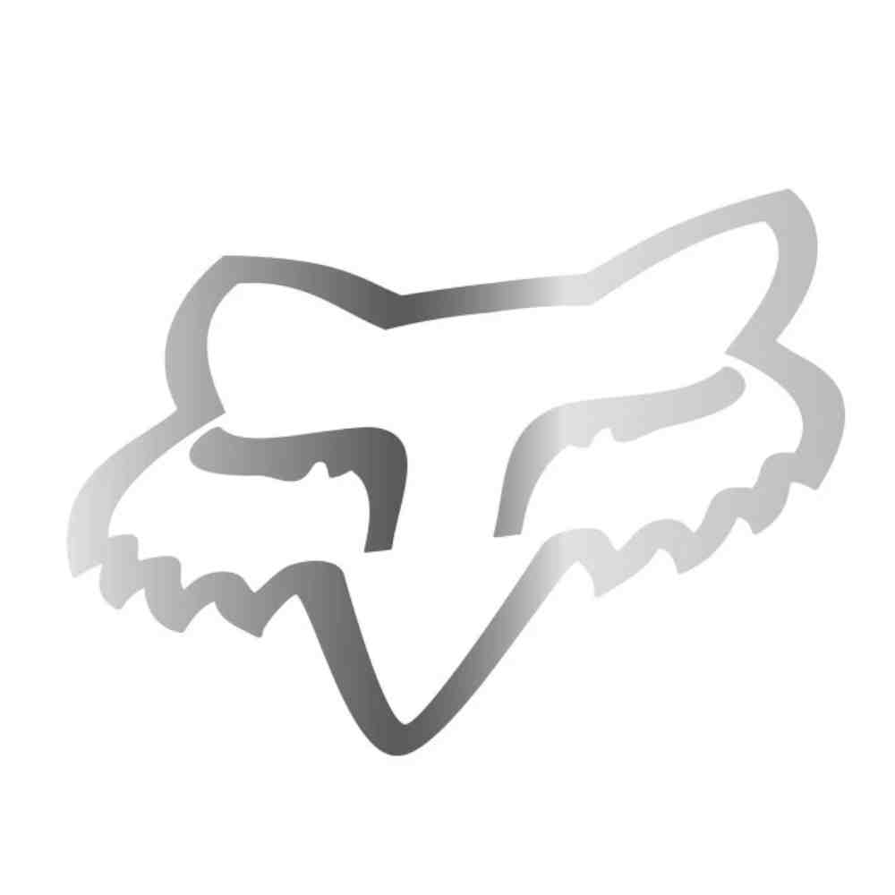 FOX Foxhead Tdc Sticker 28 Inch chrome FOX Foxhead Tdc Sticker 28 Inch chrome
