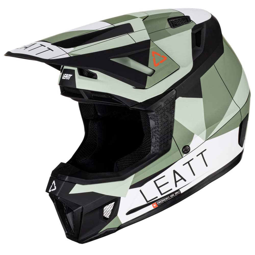 LEATT 7.5 Motocross Helm mit Brille cactus
