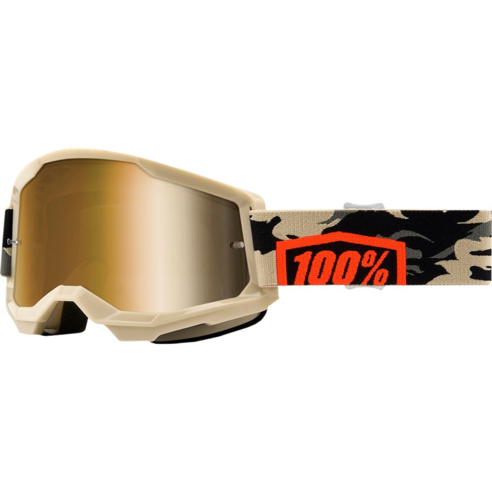 100% Strata 2 Kombat MX MTB Brille gold verspiegelt