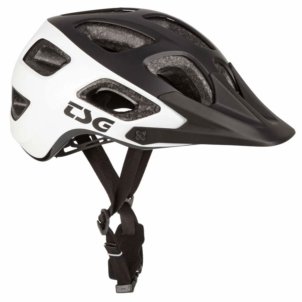 TSG Seek Graphic Design MTB Helm block weiss schwarz