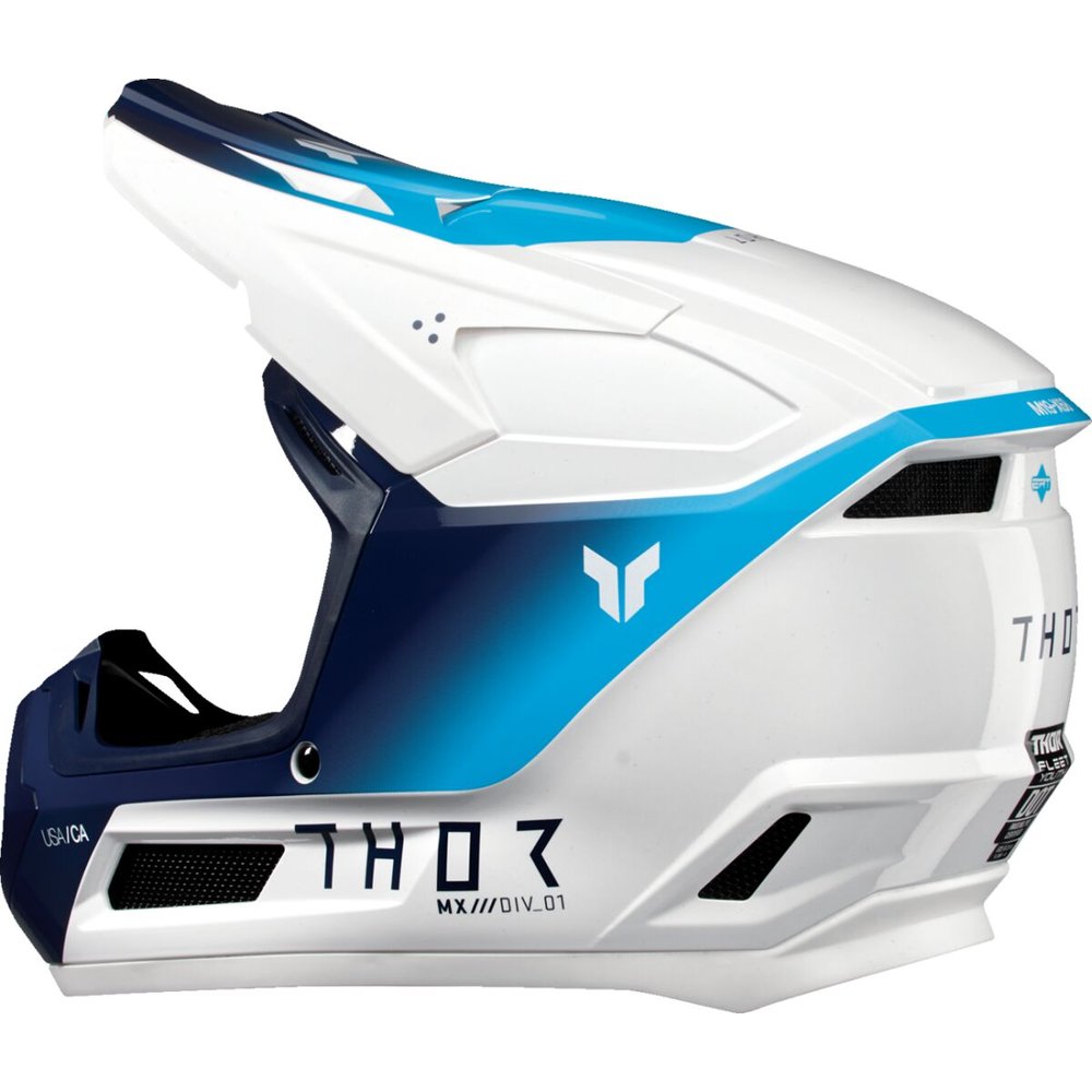 THOR Fleet Kinder Motocross Helm Storm weiss navy blau