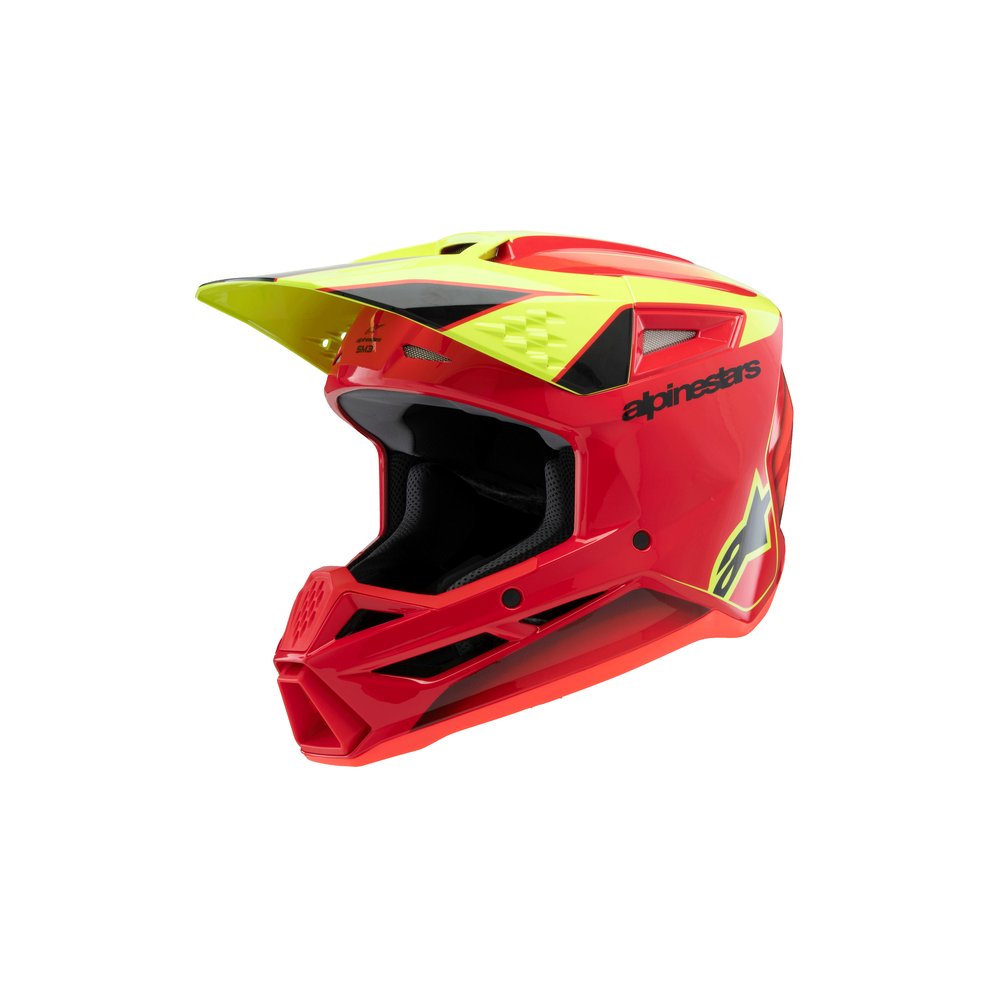 ALPINESTARS Supertech M3 Fray Youth Monster Kinder Motocross Helm rot gelb schwarz ALPINESTARS Supertech M3 Fray Youth Monster Kinder Motocross Helm rot gelb schwarz