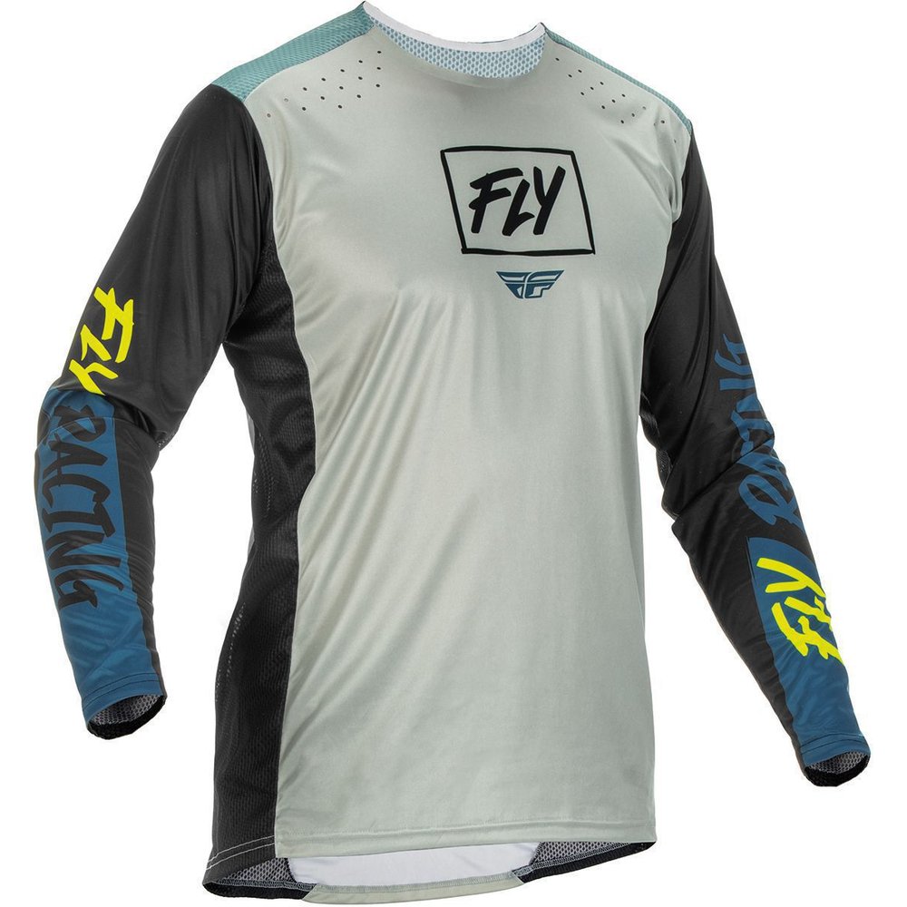 FLY Lite MX MTB Jersey grau türkis gelb