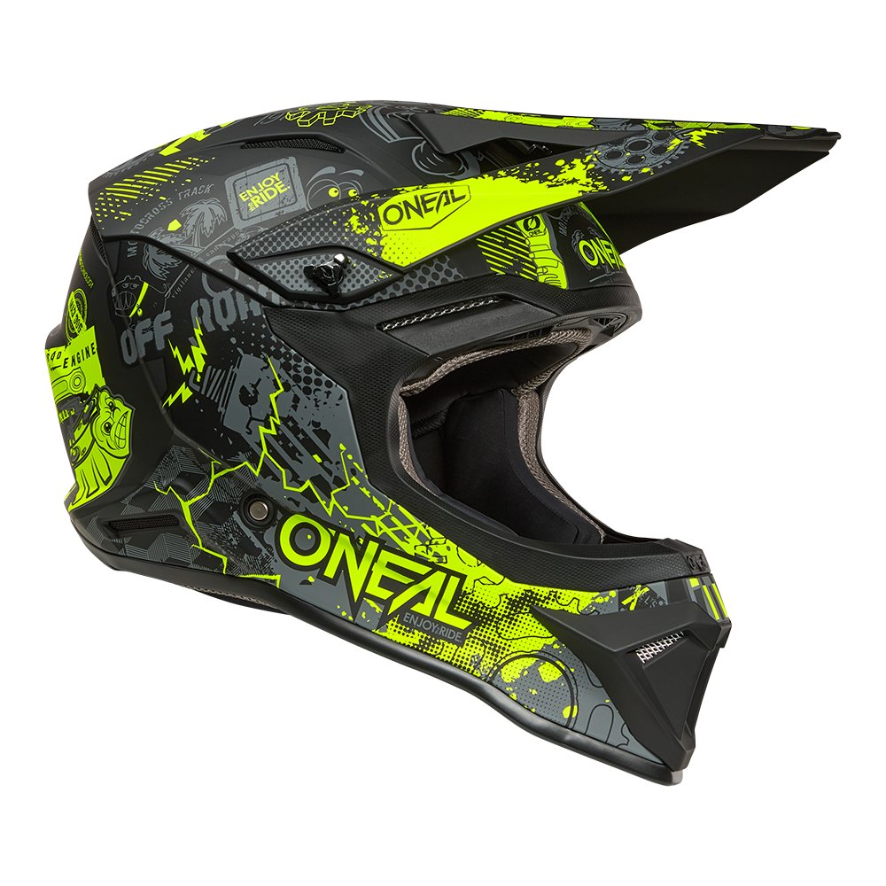 ONEAL 1SRS Youth Kinder Helm Vibrant schwarz/neon gelb