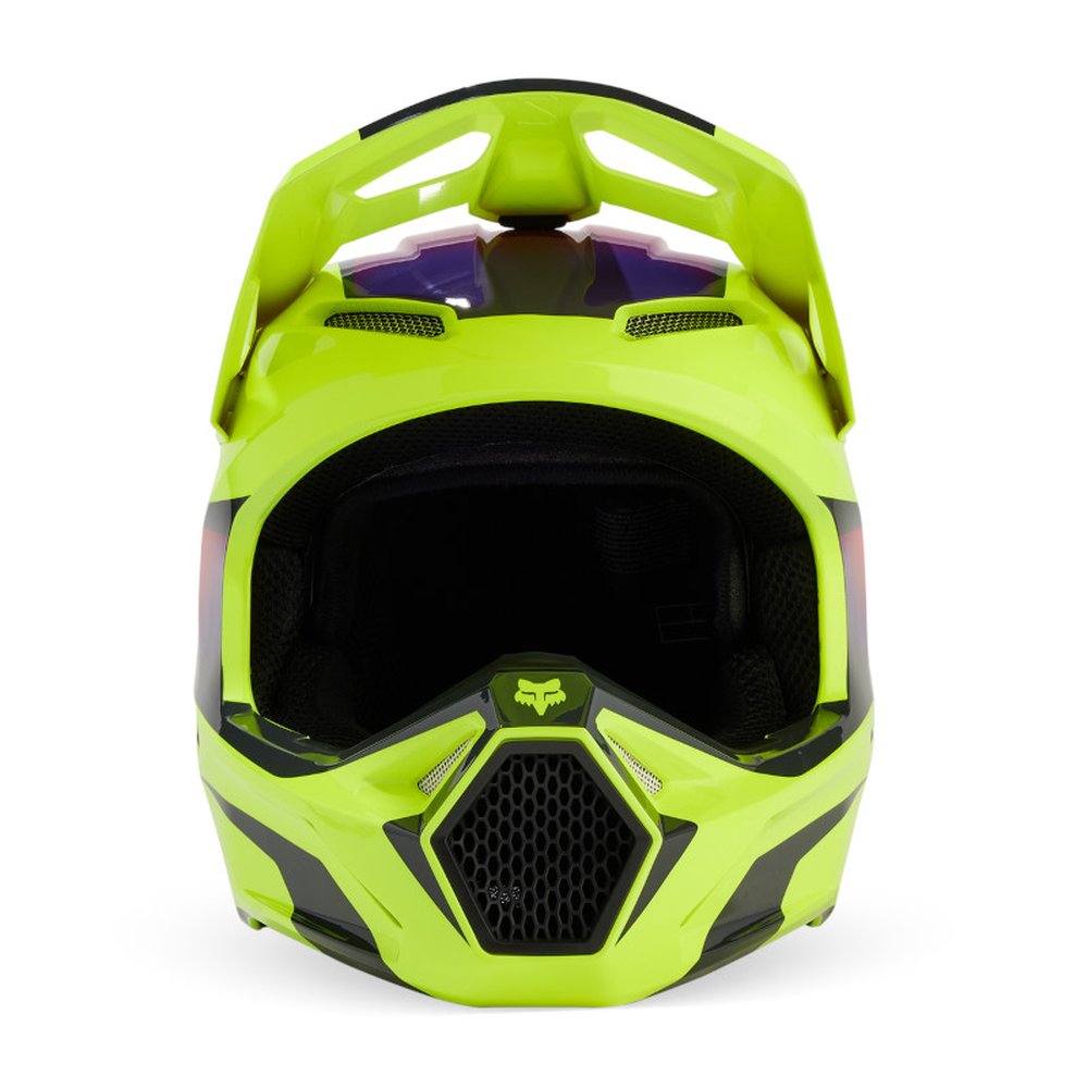 FOX V1 FLORA HELMET Motocross Helm Gelb