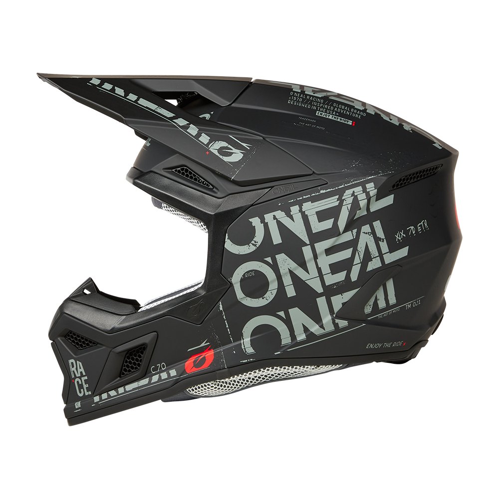 ONEAL 3SRS Motocross Helm Static schwarz grau ONEAL 3SRS Motocross Helm Static schwarz grau