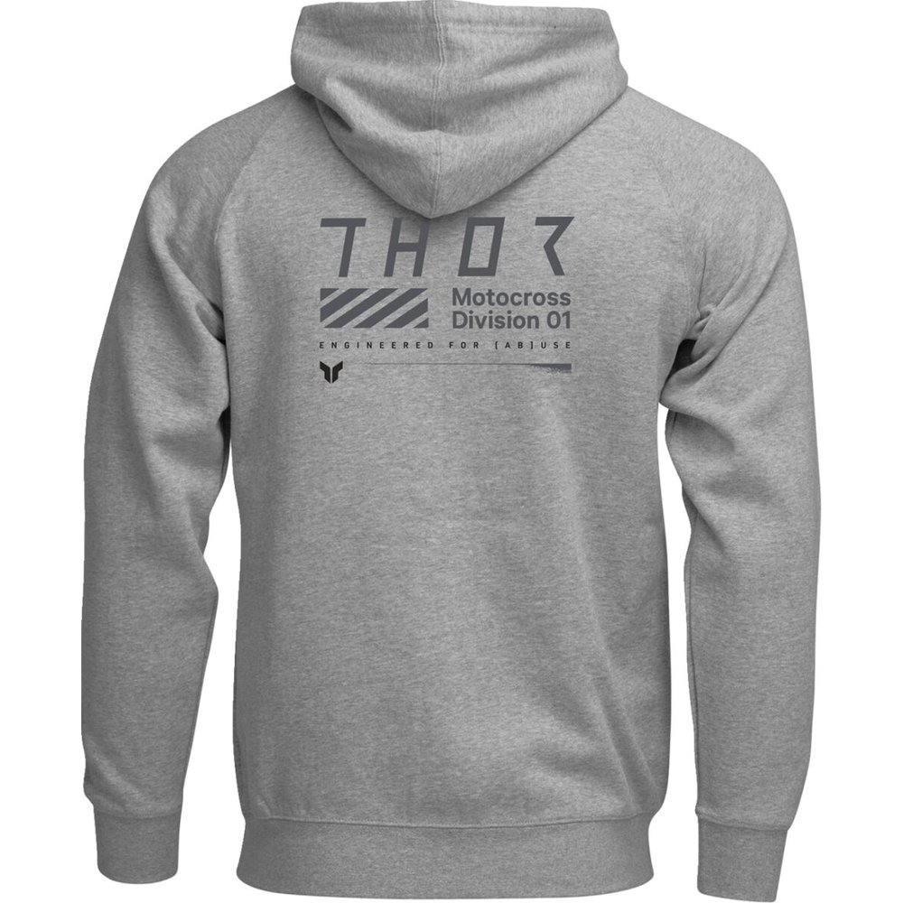 THOR Stamp Kapuzen Pullover Hoodie meliert grau