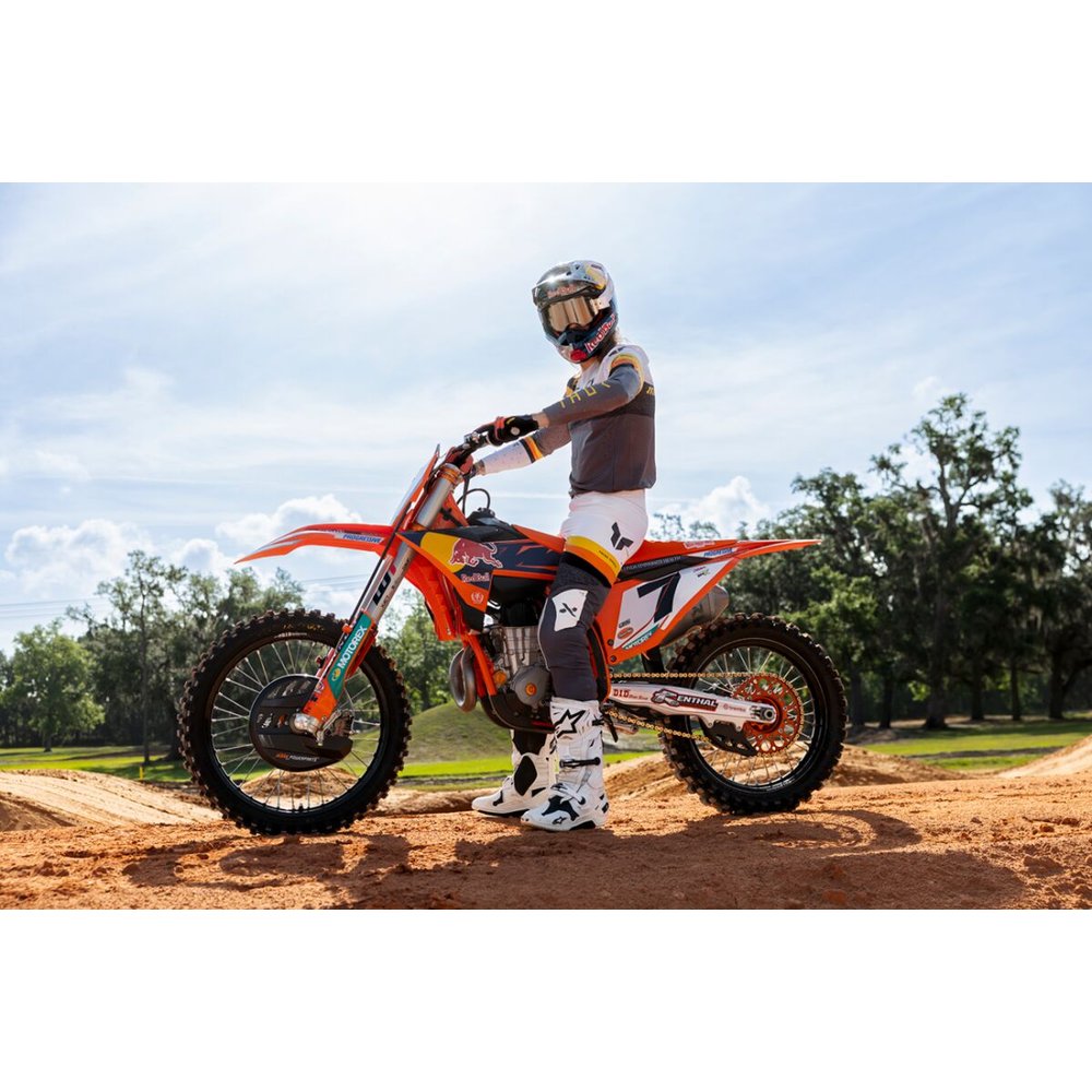 THOR Sportmode League Motocross Hose grau/gelb/weiss/orange