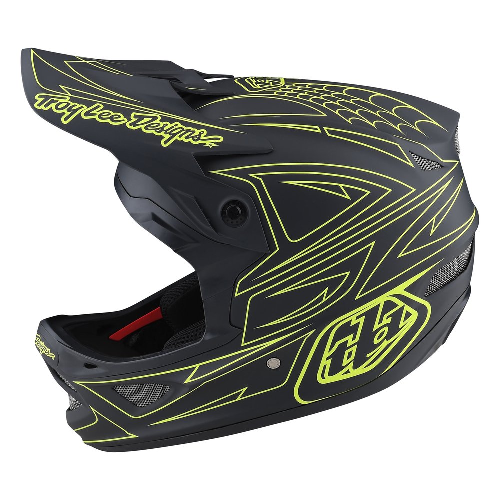 TROY LEE DESIGNS D3 Fiberlite Helm grau gelb