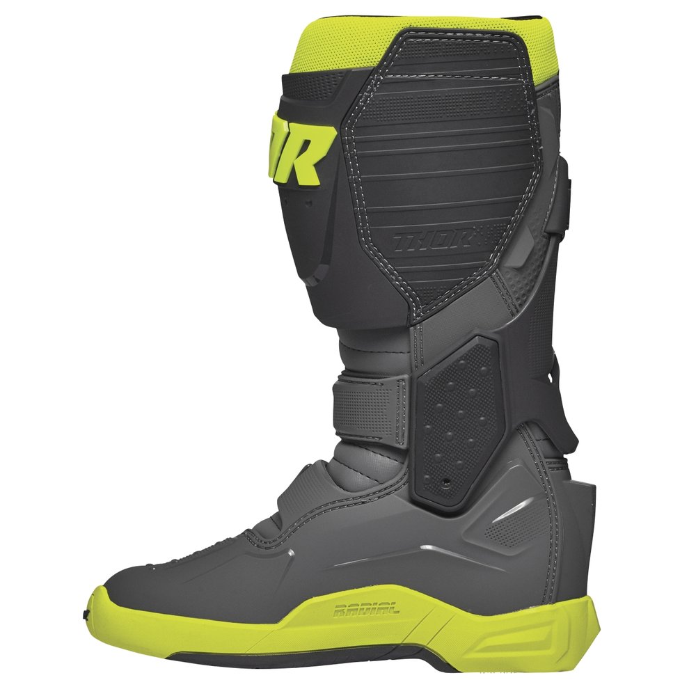 THOR Radial Motocross Stiefel grau gelb