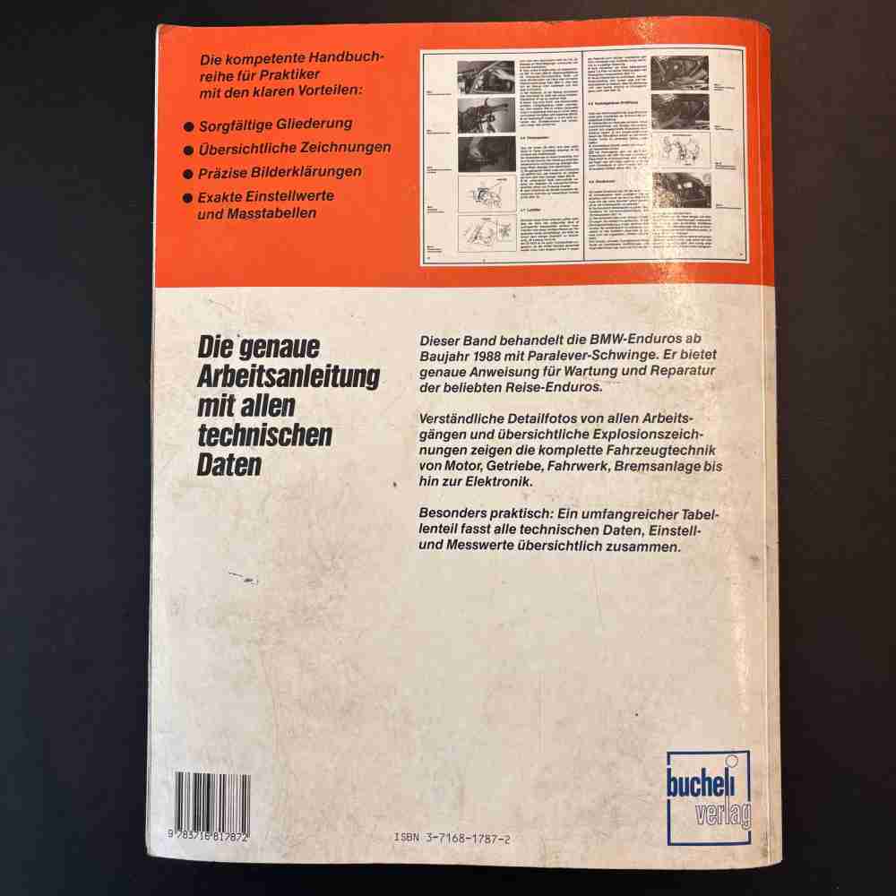 BMW R 80/100 GS ab 1988 Reparaturanleitung Fahrer Handbuch Band 5103 gebraucht