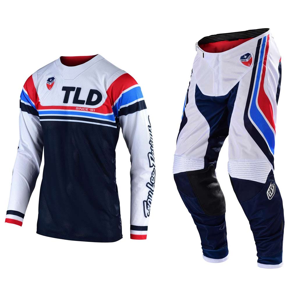 TROY LEE DESIGNS SE Air Seca Jersey + Hose weiss blau (L + 32)