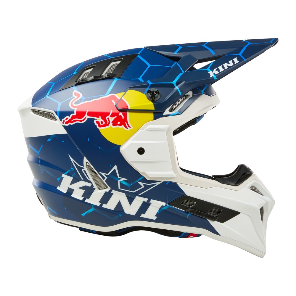 KINI RED BULL EXC Motocross Helm 1.0 blau/weiss
