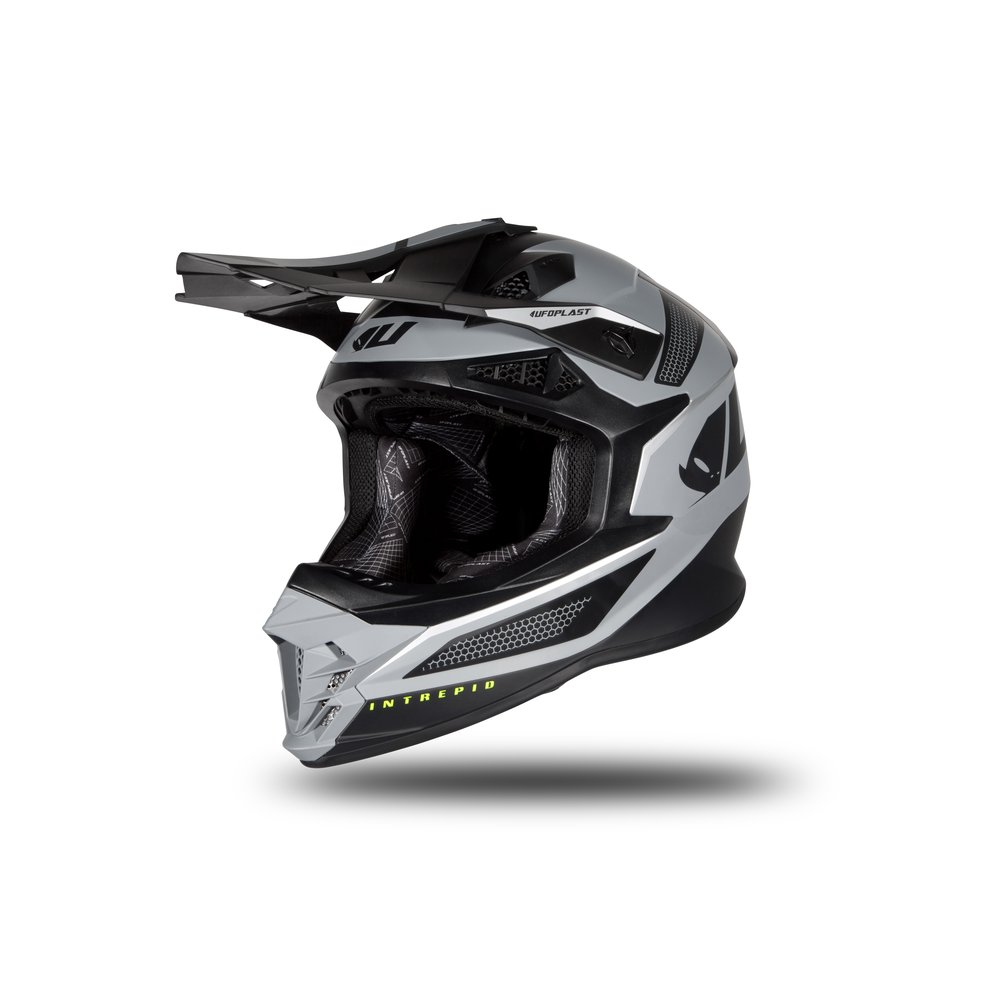 UFO Intrepid Motocross Helm schwarz grau matt