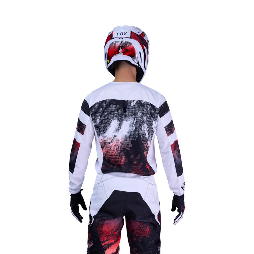 FOX 180 KAIROS JERSEY Weiss/Neon Rot