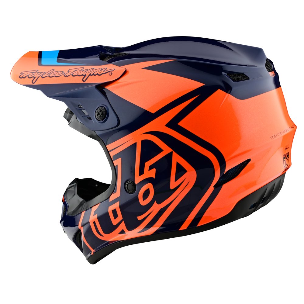 TROY LEE DESIGNS GP Motocross Helm Overload blau orange