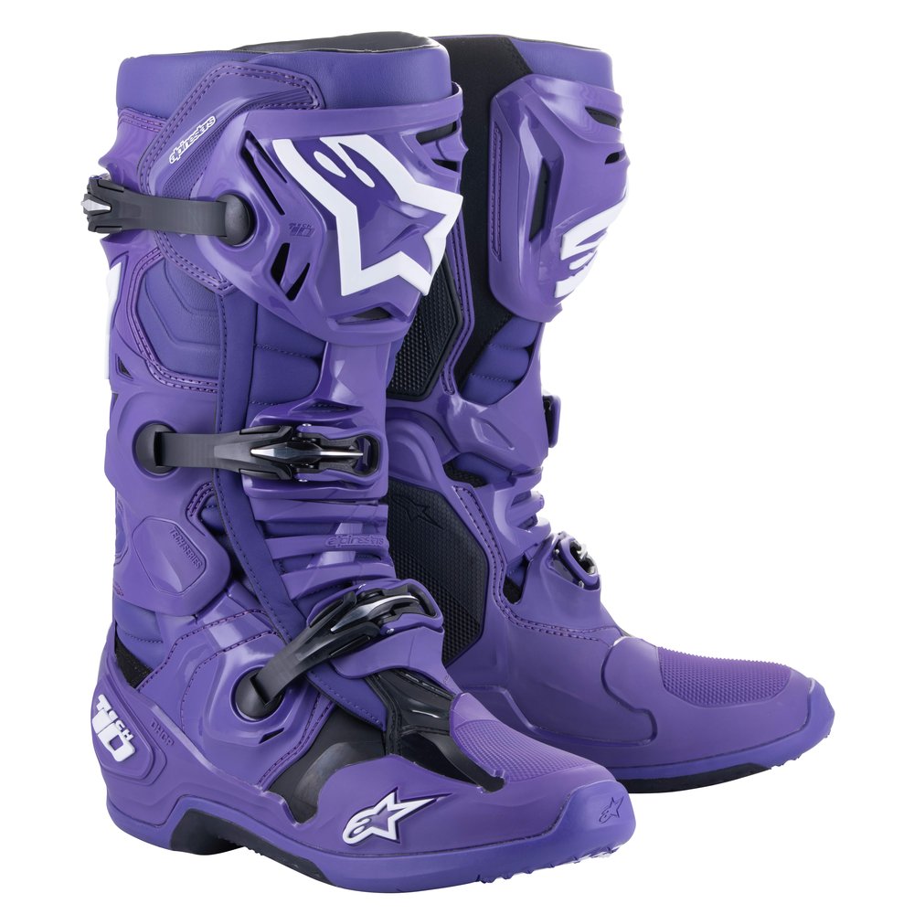 ALPINESTARS Tech 10 Motocross Stiefel lila schwarz ALPINESTARS Tech 10 Motocross Stiefel lila schwarz