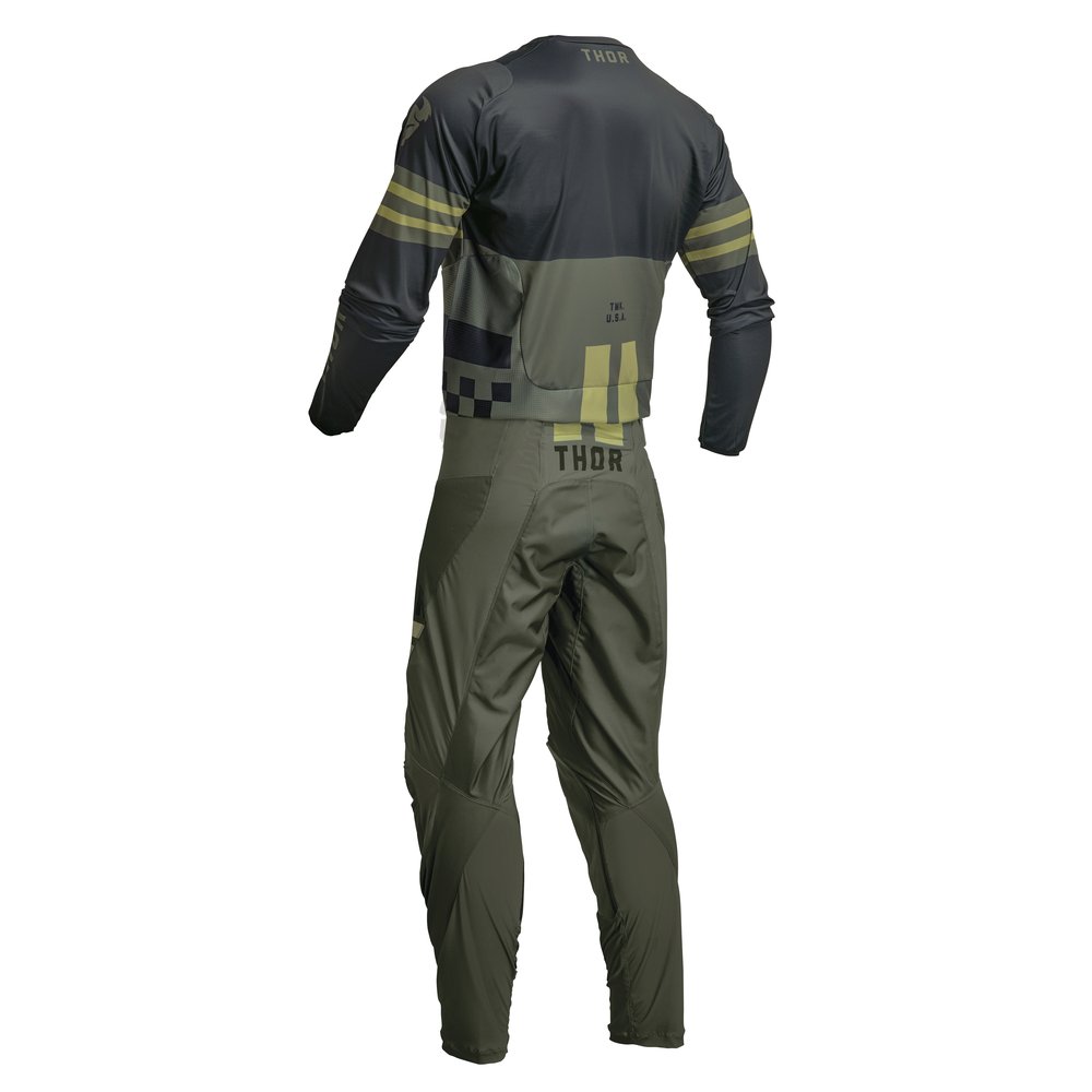THOR Pulse Combat Kinder MX MTB Jersey army grün THOR Pulse Combat Kinder MX MTB Jersey army grün
