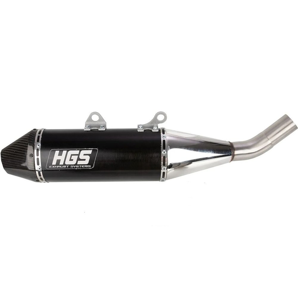 HGS XF-923-SCZ Slip-On Endschalldämpfer schwarz / Carbon Endkappe passend für KTM SX-F 250/350/450 23-25