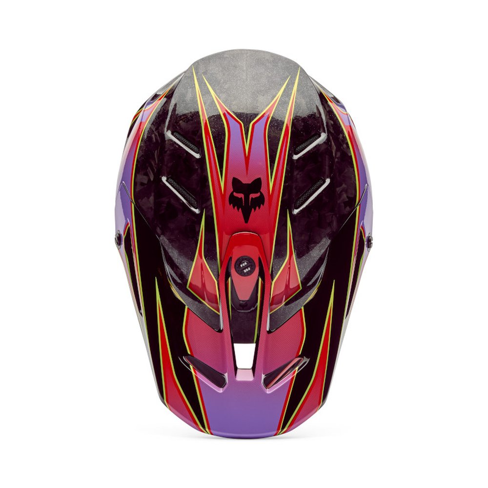 FOX V3 RS CANVAS Motocross Helm Rot
