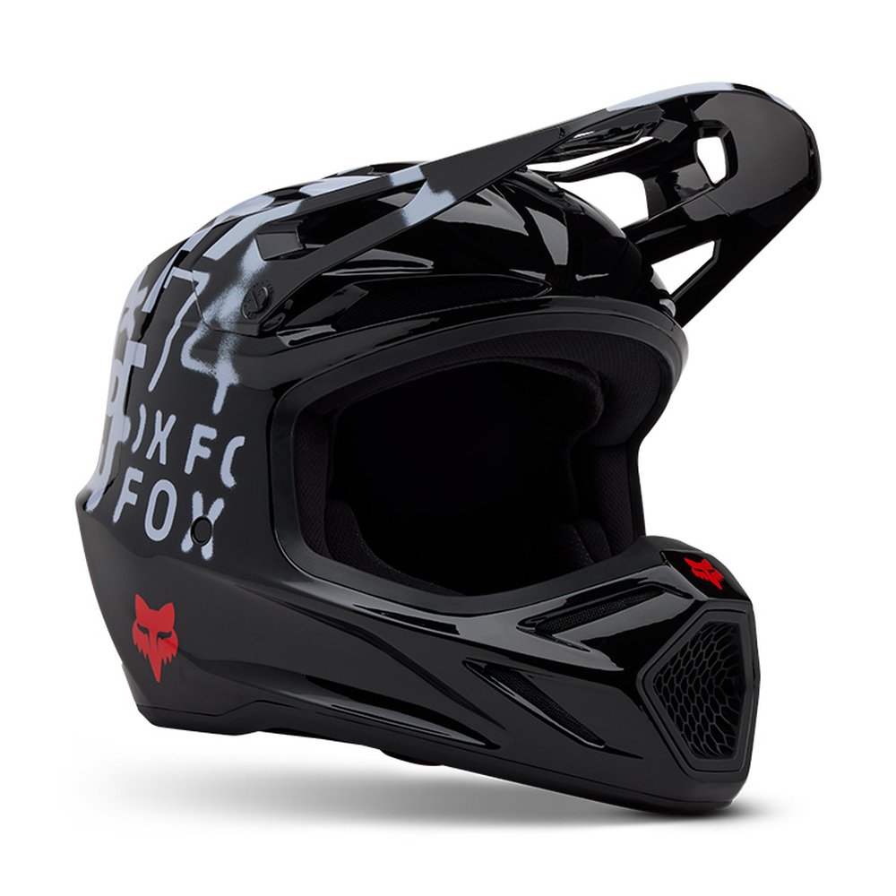 FOX V3 SEVENTY4 Motocross Helm Schwarz
