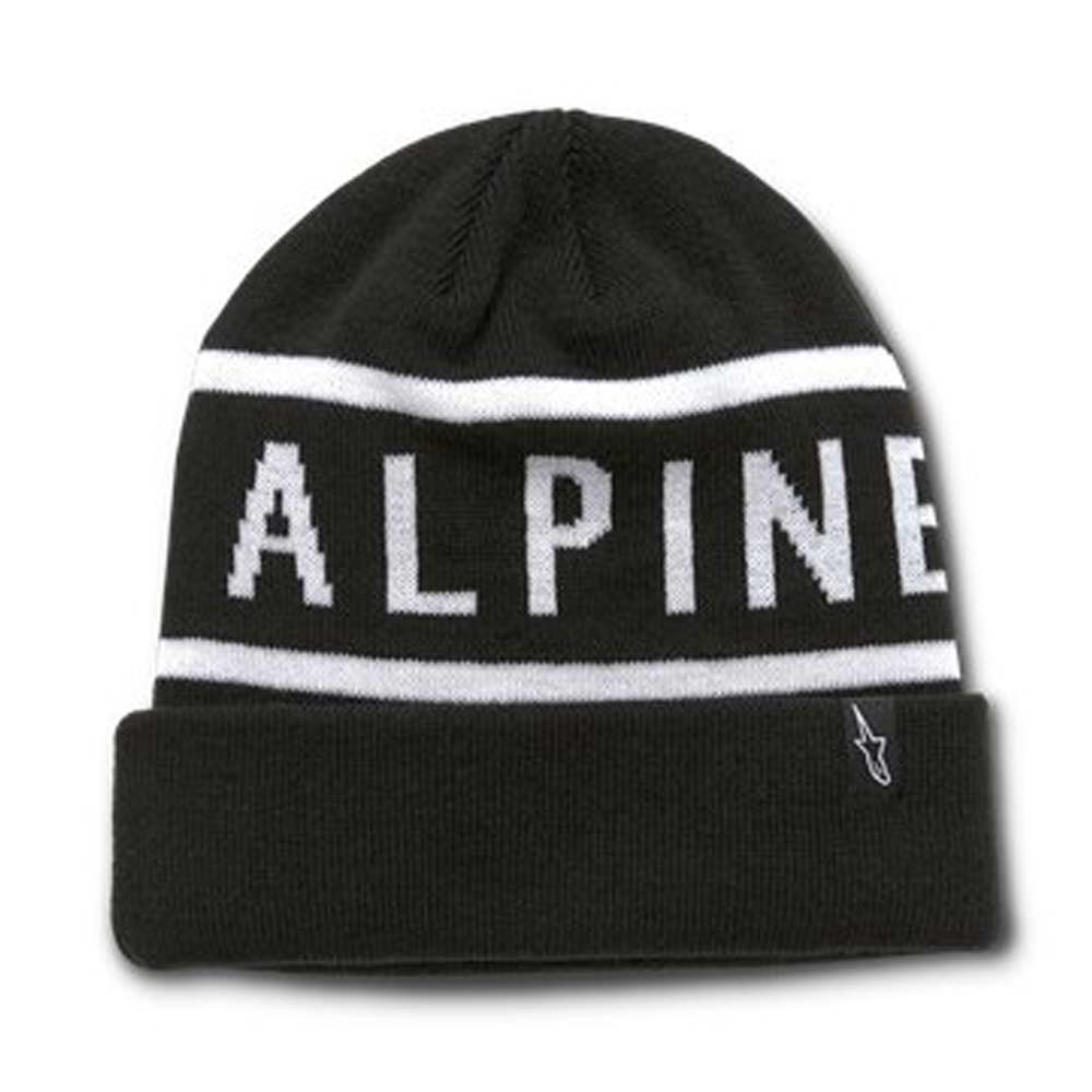 ALPINESTARS Beanie Mütze Cuff Wordy schwarz weiss ALPINESTARS Beanie Mütze Cuff Wordy schwarz weiss