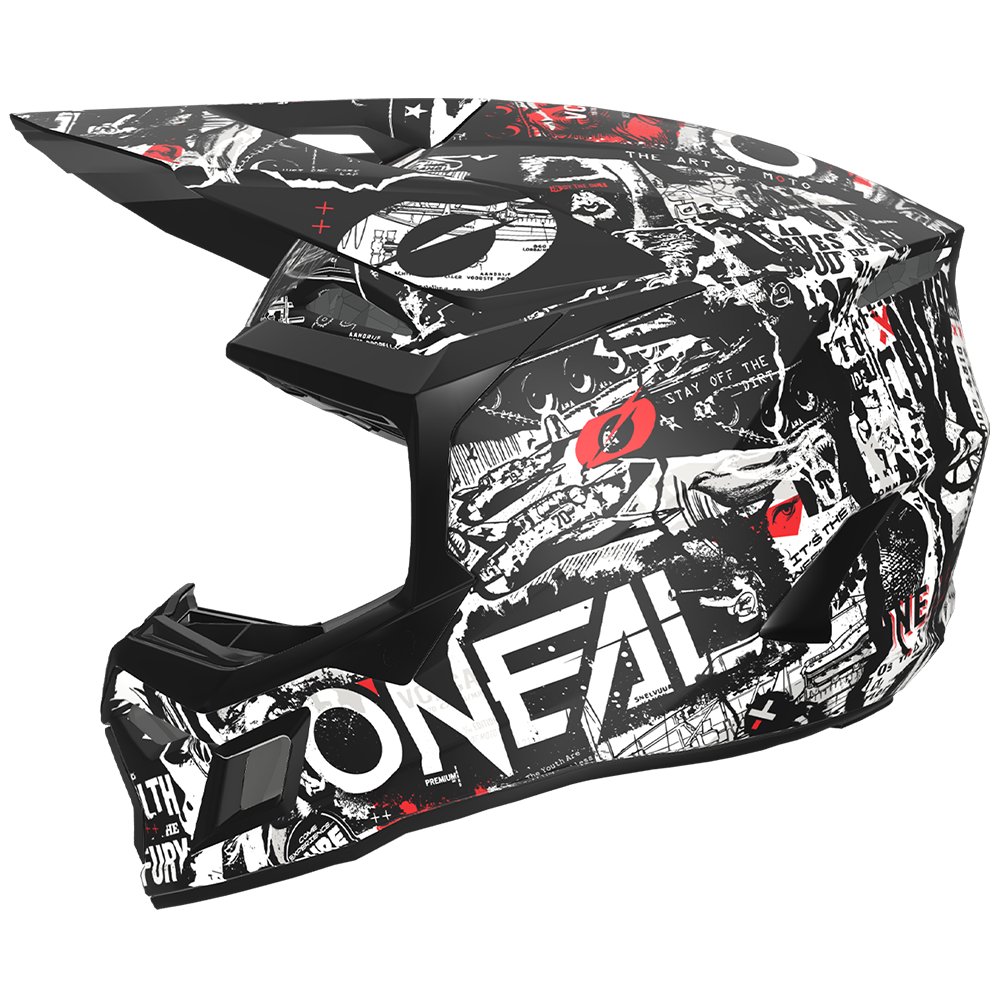 ONEAL 3SRS Motocross Helm Attack schwarz weiss ONEAL 3SRS Motocross Helm Attack schwarz weiss