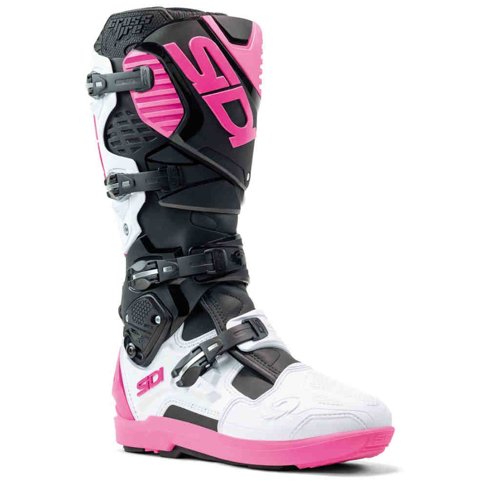 SIDI Crossfire 3 SRS Motocross Stiefel schwarz weiss pink SIDI Crossfire 3 SRS Motocross Stiefel schwarz weiss pink