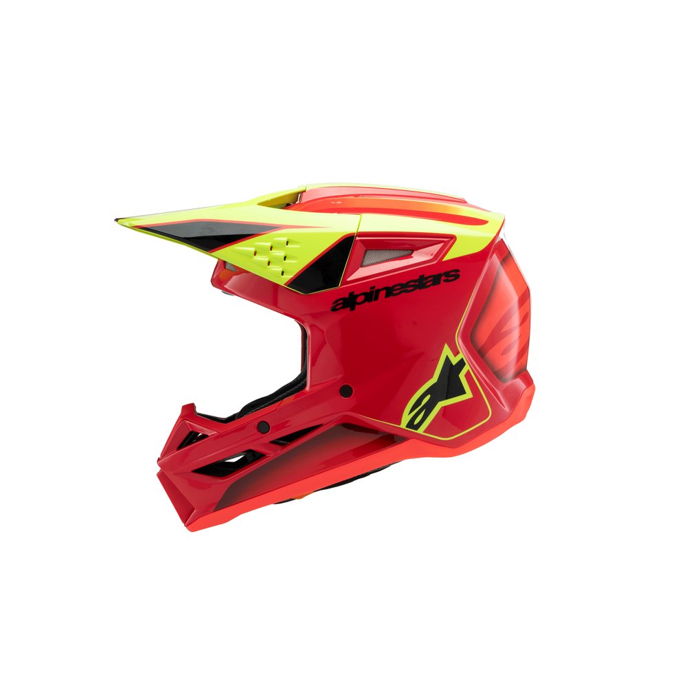 ALPINESTARS Supertech M3 Fray Youth Monster Kinder Motocross Helm rot gelb schwarz ALPINESTARS Supertech M3 Fray Youth Monster Kinder Motocross Helm rot gelb schwarz